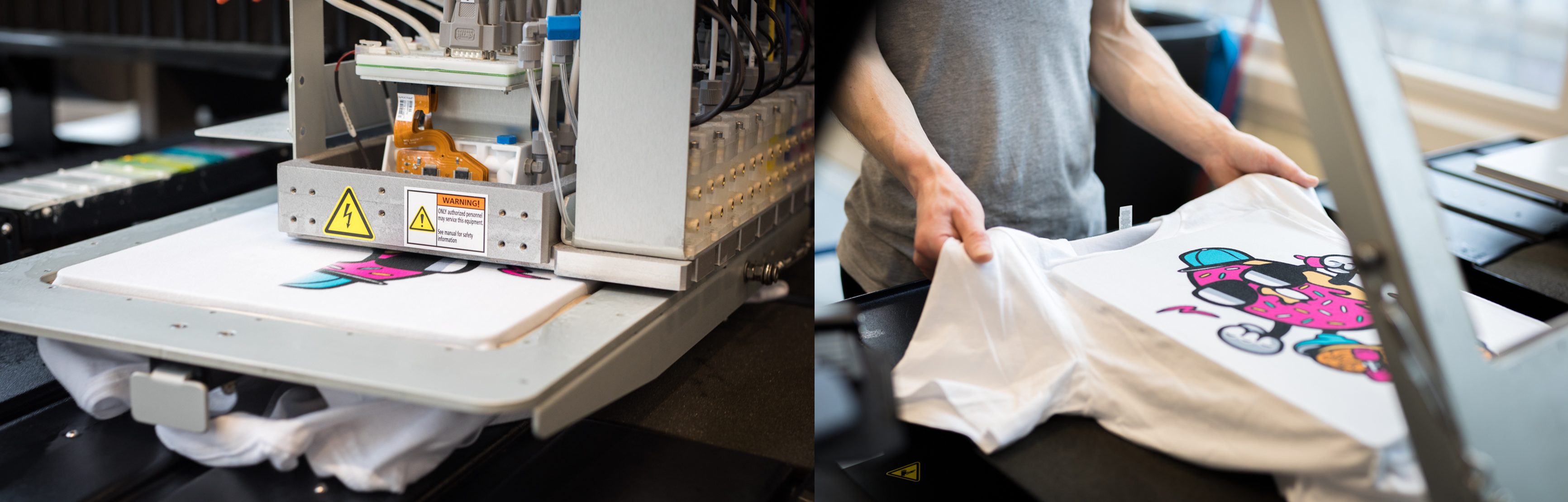 DTG printing process.